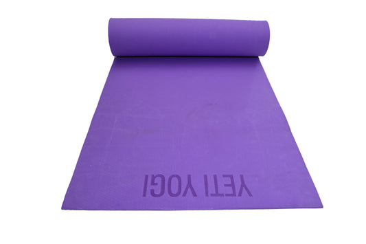Yeti Yogi 4mm Eva Yoga Mat for Exercise, Anti-Slip Workout Mat for Unisex, Durable & Comfortable Yoga Mats for Home, Gym, and Pilates (Purple, 4 mm)