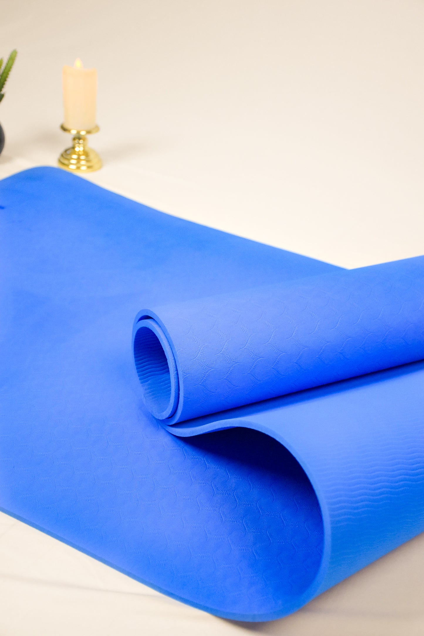 Yeti Yogi TPE Yoga Mat – Blue (6mm / 8mm) | Anti-Slip Comfort Grip