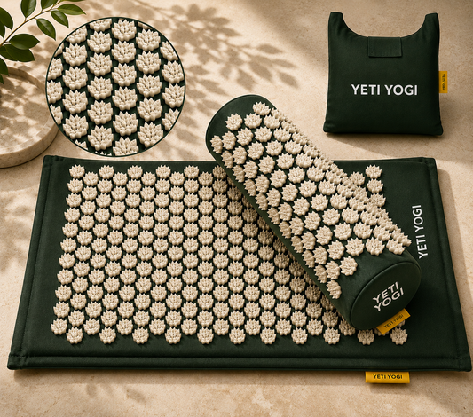 Deep Green acupressure mat and pillow spike detail