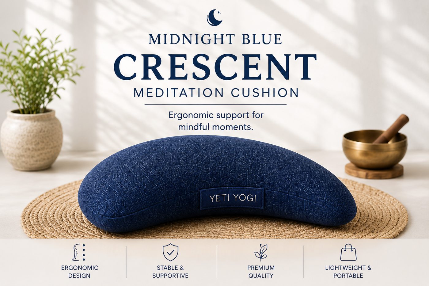 YETI YOGI Crescent Zafu Midnight Blue
