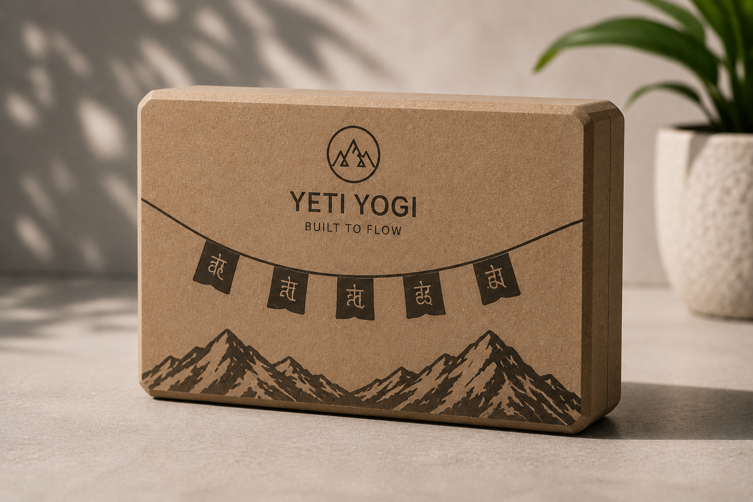 YETI YOGI Natural Cork yoga block – product hero