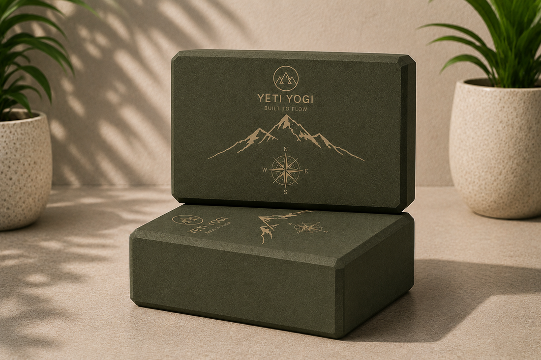 YETI YOGI Forest Green high-density EVA yoga block – product hero