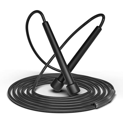 Black Skipping Ropes - Rubber Material, Rope-like Shape, Black Color