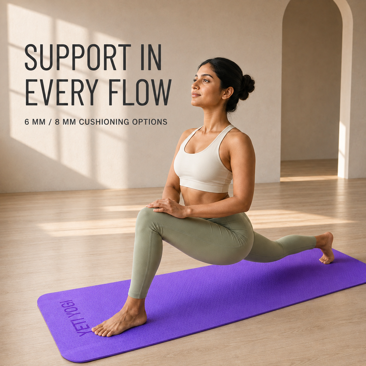 YETI YOGI TPE Yoga Mat – Purple – 6mm / 8mm – product image