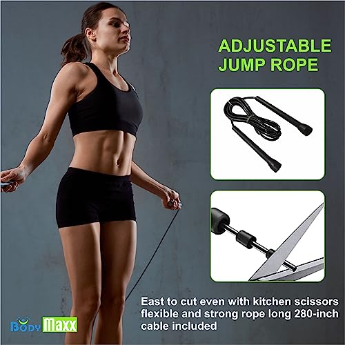 Black Skipping Ropes - Rubber Material, Rope-like Shape, Black Color