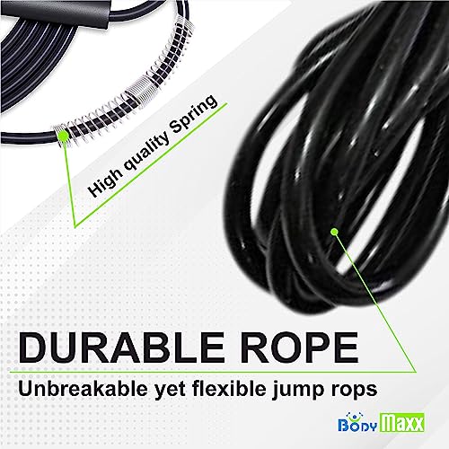 Black Skipping Ropes - Rubber Material, Rope-like Shape, Black Color