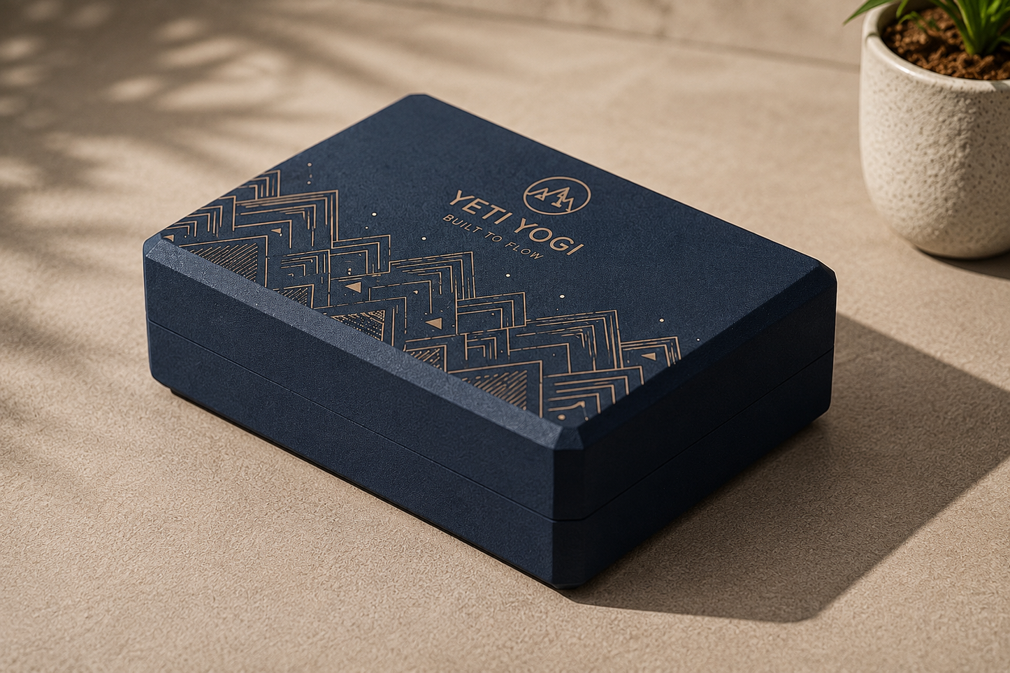 YETI YOGI Premium Yoga Block | 9×6×3 Inch | High-Density EVA & Natural Cork
