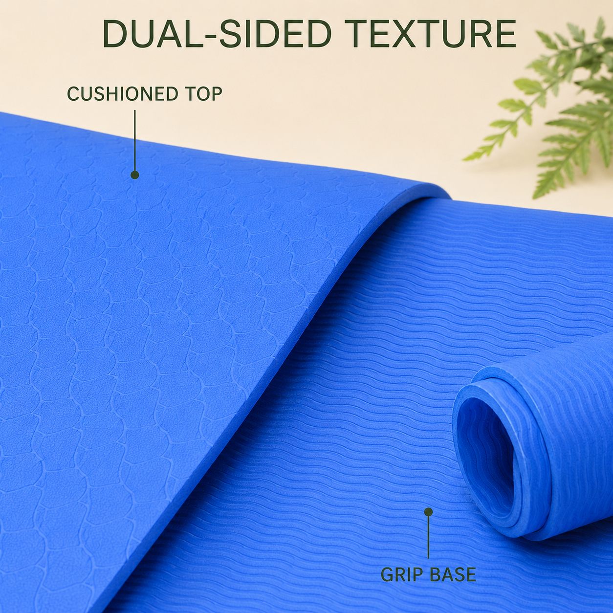 YETI YOGI TPE Yoga Mat – Blue – 6mm – product image