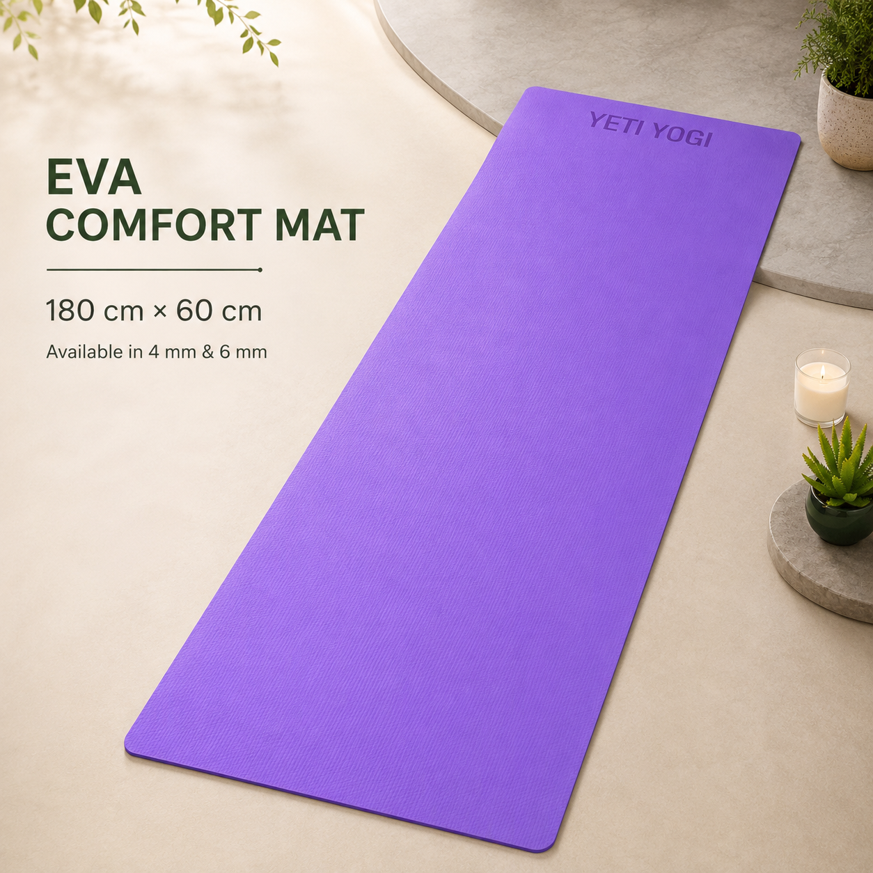 YETI YOGI EVA Yoga Mat – Purple – product image