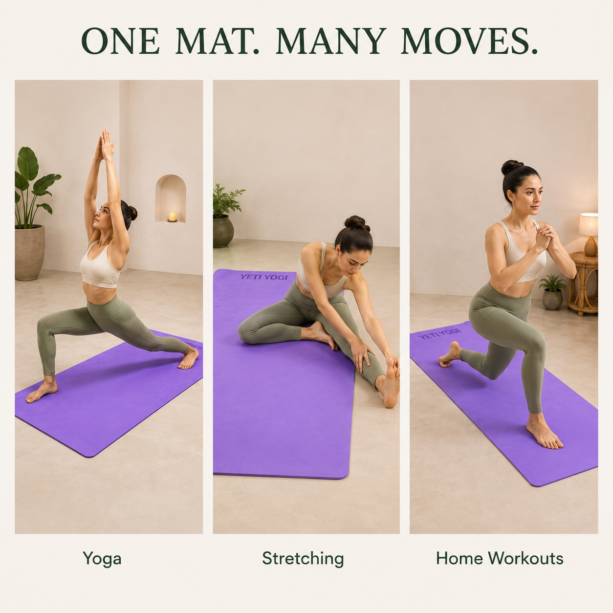 YETI YOGI EVA Yoga Mat – Purple – product image