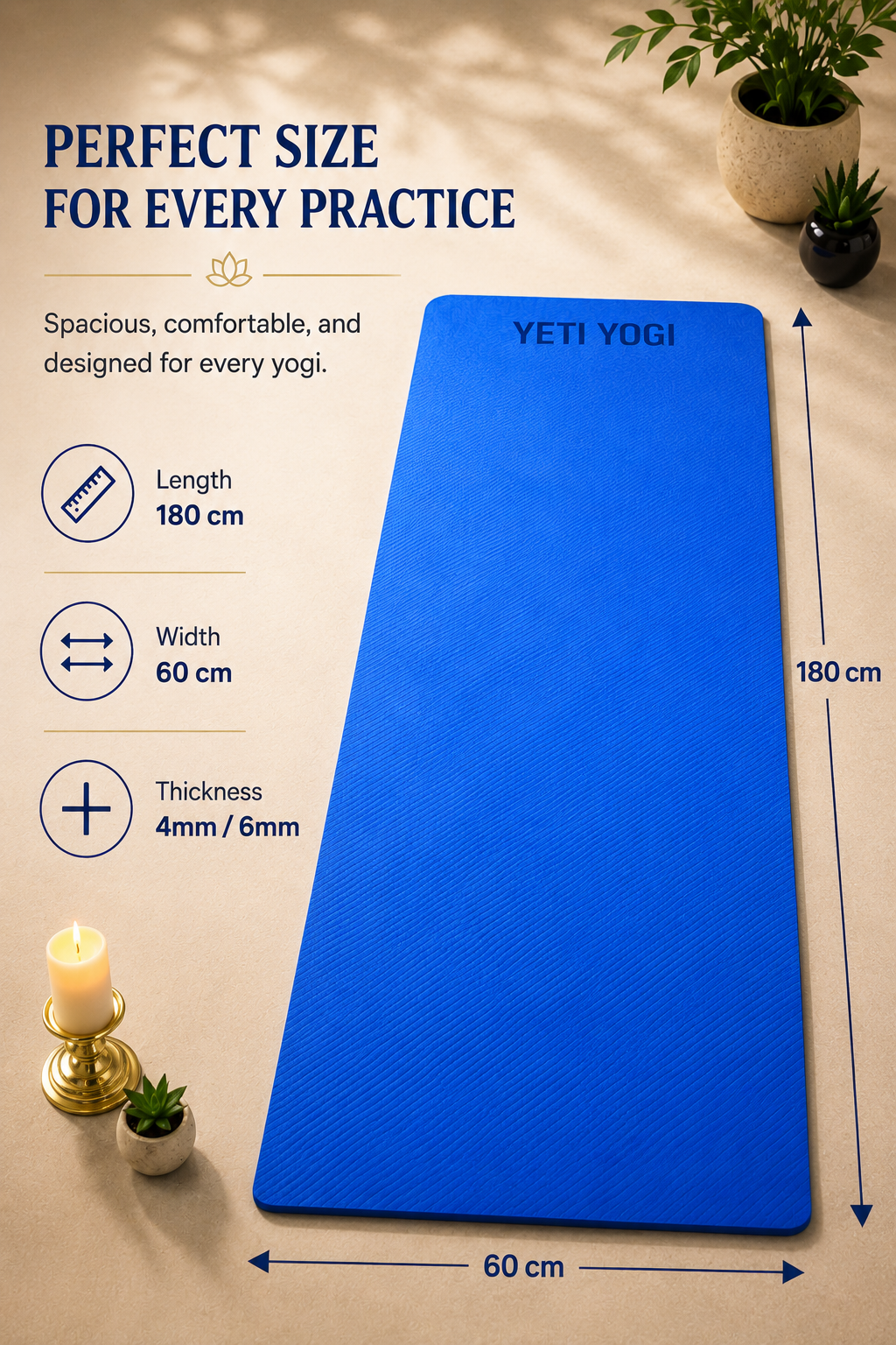 YETI YOGI EVA Yoga Mat – Blue – product image