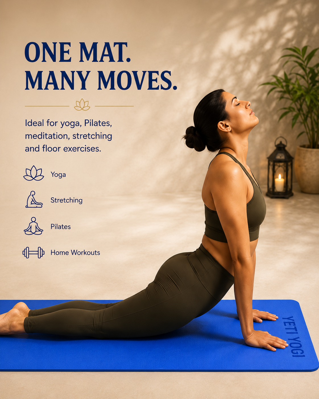 YETI YOGI EVA Yoga Mat – Blue – product image