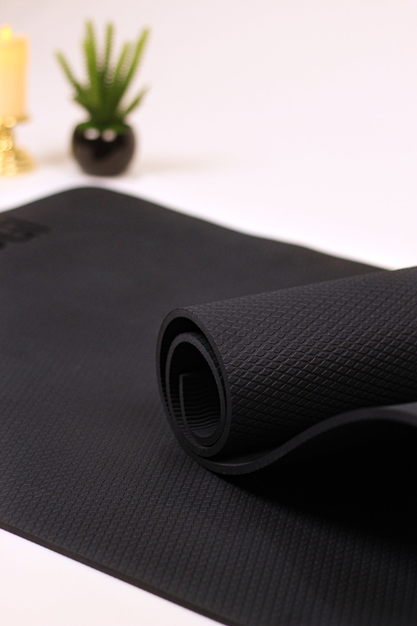 Yeti Yogi EVA Yoga Mat – Black (4mm / 6mm) | Lightweight Anti-Slip Fitness Mat