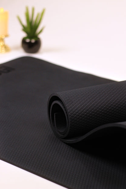 Yeti Yogi EVA Yoga Mat – Black (4mm / 6mm) | Lightweight Anti-Slip Fitness Mat
