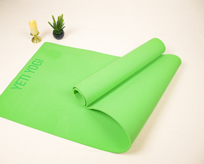 Yeti Yogi EVA Yoga Mat – Green (4mm / 6mm) | Lightweight Anti-Slip Fitness Mat