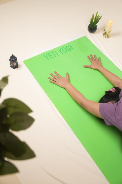 Yeti Yogi EVA Yoga Mat – Green (4mm / 6mm) | Lightweight Anti-Slip Fitness Mat