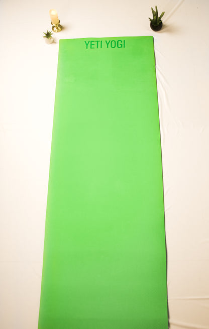 Yeti Yogi EVA Yoga Mat – Green (4mm / 6mm) | Lightweight Anti-Slip Fitness Mat