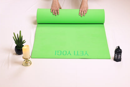 Yeti Yogi EVA Yoga Mat – Green (4mm / 6mm) | Lightweight Anti-Slip Fitness Mat