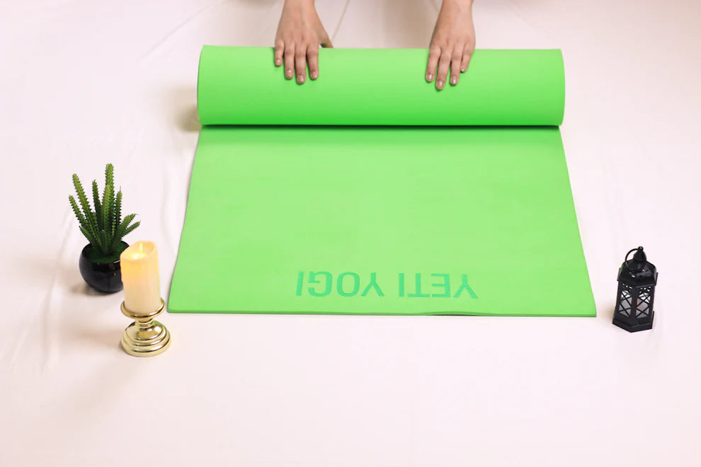 Yeti Yogi EVA Yoga Mat – 6ft x 2ft | Anti-Slip Lightweight Workout Mat (4mm / 6mm)