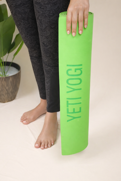 Yeti Yogi EVA Yoga Mat – Green (4mm / 6mm) | Lightweight Anti-Slip Fitness Mat