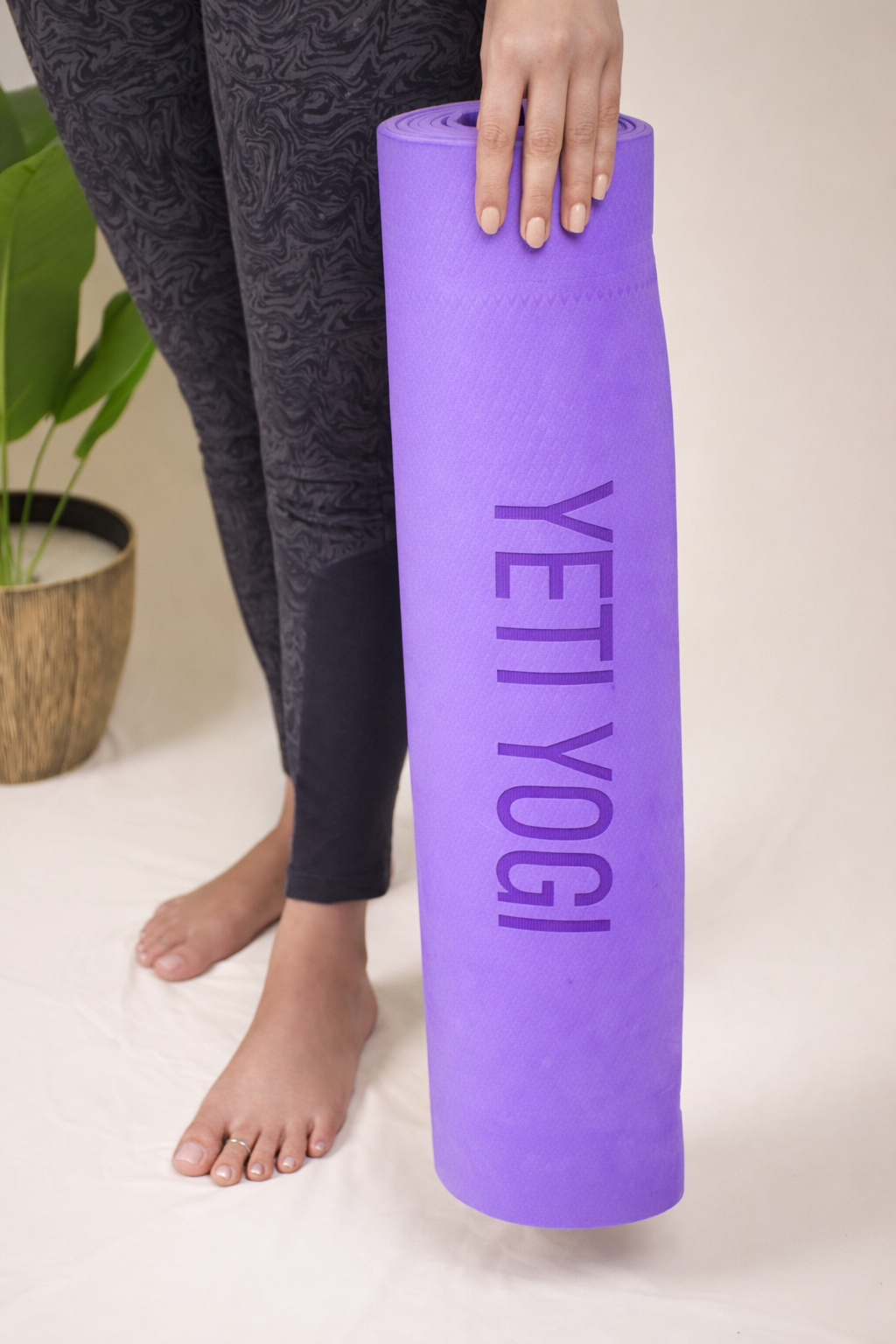 Yeti Yogi EVA Yoga Mat – Purple (4mm / 6mm) | Lightweight Anti-Slip Fitness Mat