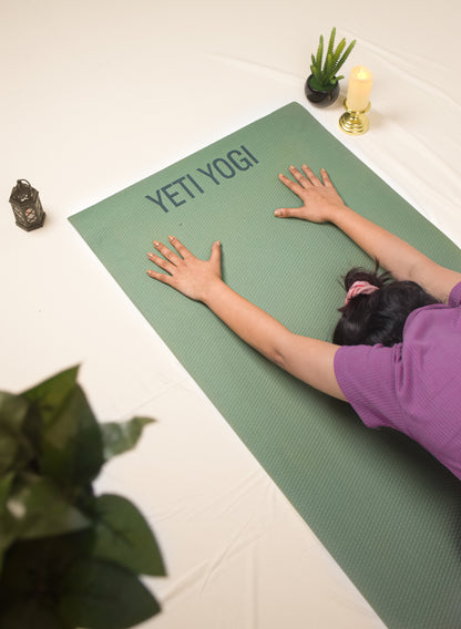 Yeti Yogi EVA Yoga Mat – Army Green (4mm / 6mm) | Lightweight Anti-Slip Workout Mat