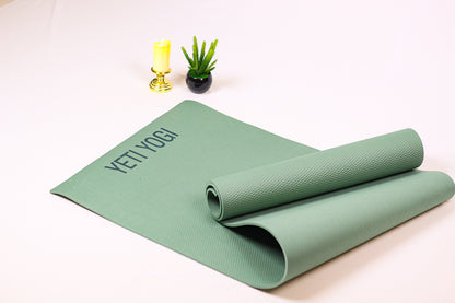 Yeti Yogi EVA Yoga Mat – Army Green (4mm / 6mm) | Lightweight Anti-Slip Workout Mat