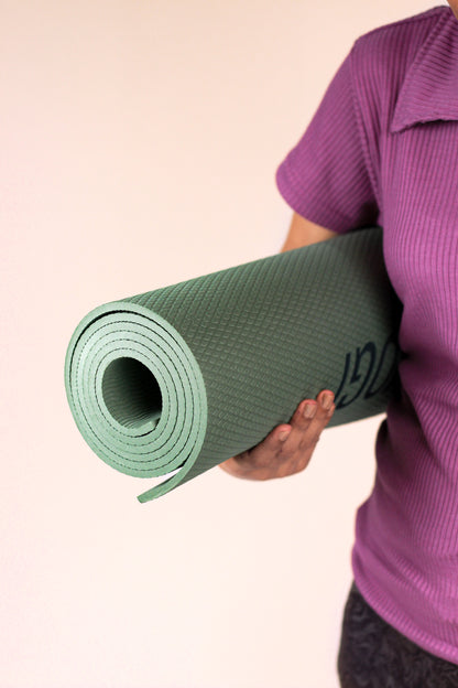 Yeti Yogi EVA Yoga Mat – Army Green (4mm / 6mm) | Lightweight Anti-Slip Workout Mat