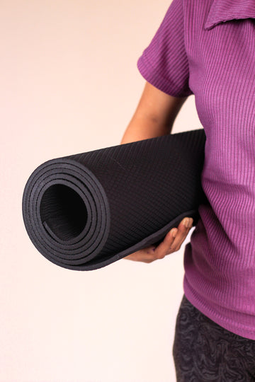 Yeti Yogi EVA Yoga Mat – Black (4mm / 6mm) | Lightweight Anti-Slip Fitness Mat