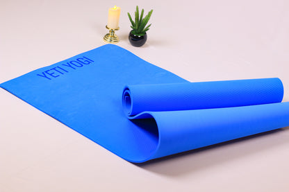 Yeti Yogi EVA Yoga Mat – Blue (4mm / 6mm) | Lightweight Anti-Slip Workout Mat