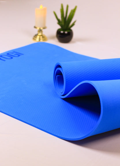 Yeti Yogi EVA Yoga Mat – Blue (4mm / 6mm) | Lightweight Anti-Slip Workout Mat