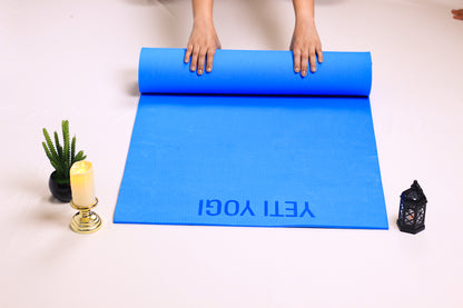 Yeti Yogi EVA Yoga Mat – Blue (4mm / 6mm) | Lightweight Anti-Slip Workout Mat