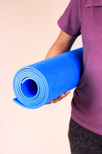 Yeti Yogi EVA Yoga Mat – Blue (4mm / 6mm) | Lightweight Anti-Slip Workout Mat