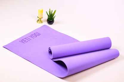 Yeti Yogi EVA Yoga Mat – Purple (4mm / 6mm) | Lightweight Anti-Slip Fitness Mat