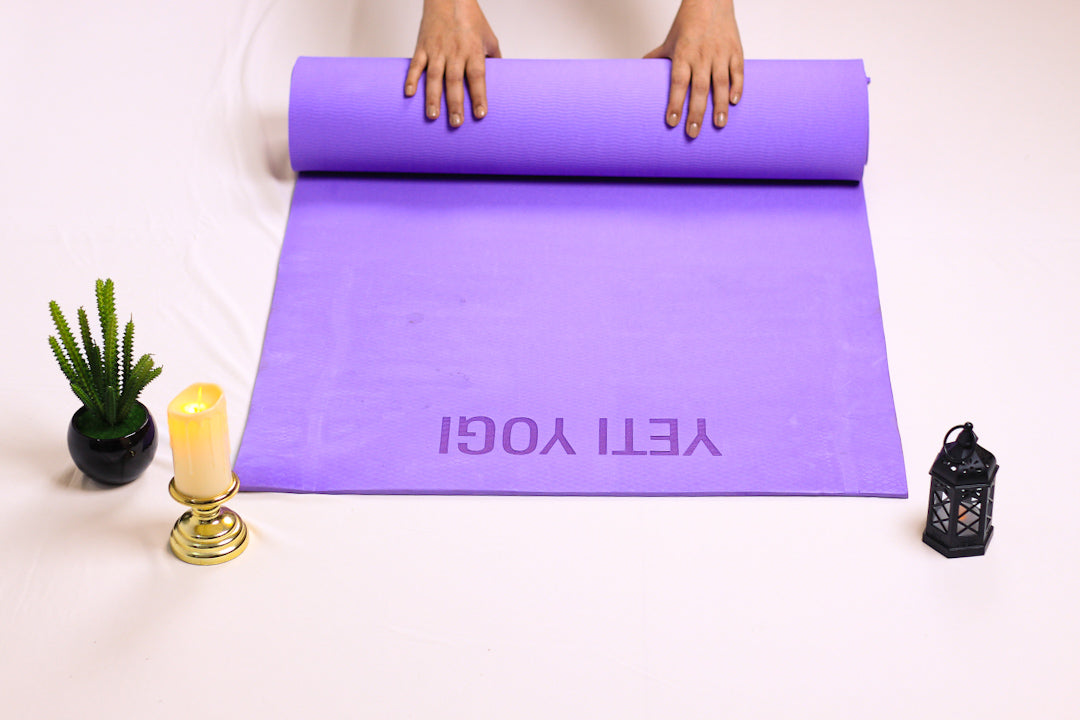 Yeti Yogi EVA Yoga Mat – Purple (4mm / 6mm) | Lightweight Anti-Slip Fitness Mat