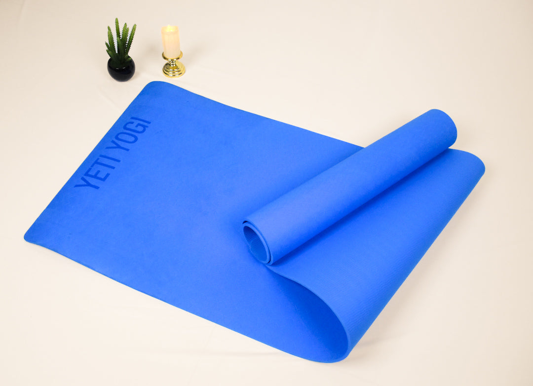 Yeti Yogi TPE Yoga Mat – 6ft x 2ft | Premium Anti-Slip Comfort Mat (6mm / 8mm)
