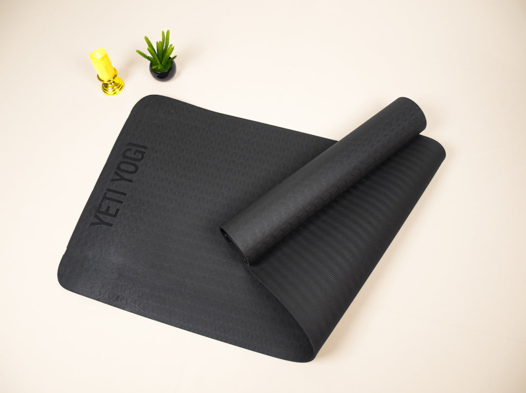 Yeti Yogi TPE Yoga Mat – 6ft x 2ft | Premium Anti-Slip Comfort Mat (6mm / 8mm)
