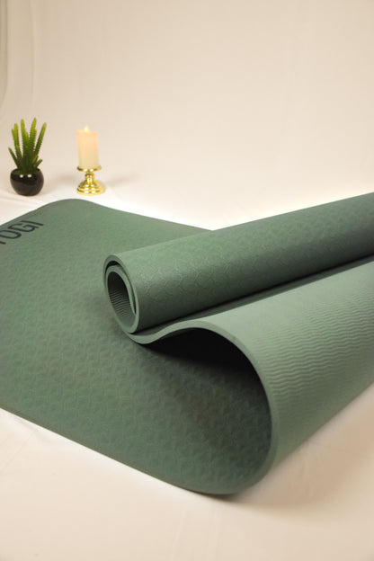 Yeti Yogi TPE Yoga Mat – 6ft x 2ft | Premium Anti-Slip Comfort Mat (6mm / 8mm)
