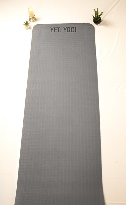 Yeti Yogi TPE Yoga Mat – 6ft x 2ft | Premium Anti-Slip Comfort Mat (6mm / 8mm)
