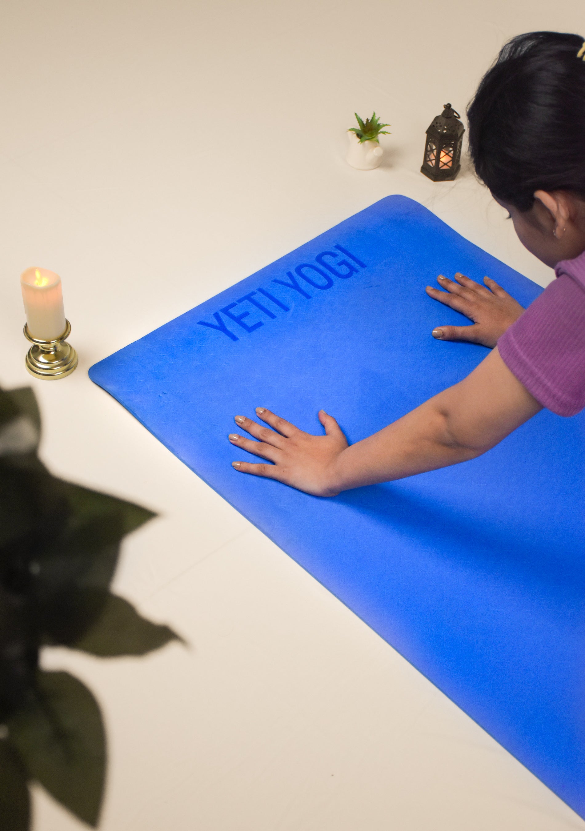 YETI YOGI TPE Yoga Mat – Blue – 6mm – product image