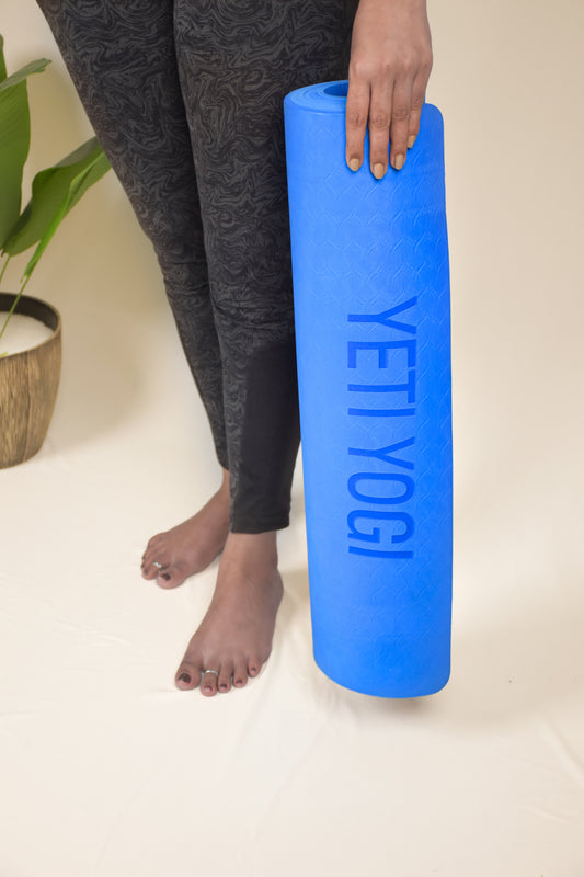 Yeti Yogi TPE Yoga Mat – 6ft x 2ft | Premium Anti-Slip Comfort Mat (6mm / 8mm)
