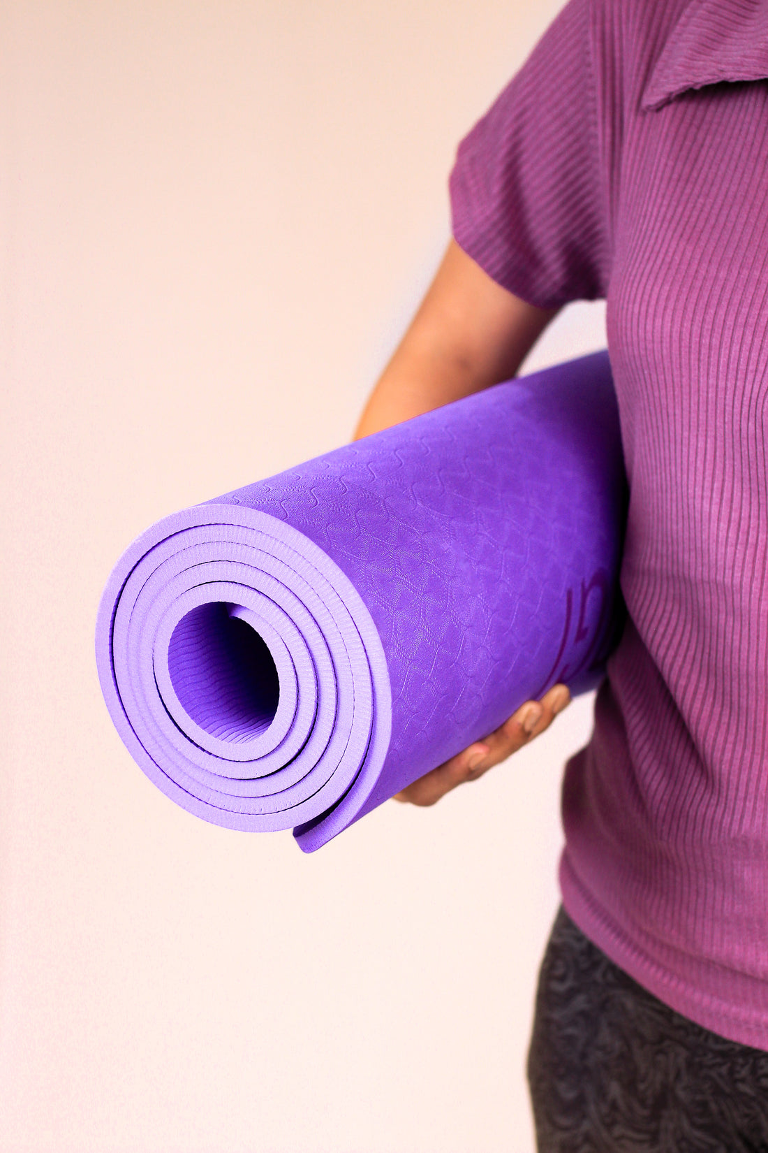 YETI YOGI TPE Yoga Mat – 6ft × 2ft – Purple – 8mm
