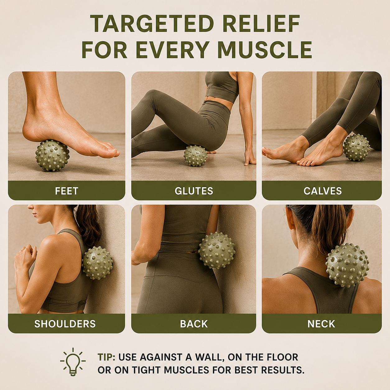 Activate acupressure ball targeted muscle use areas