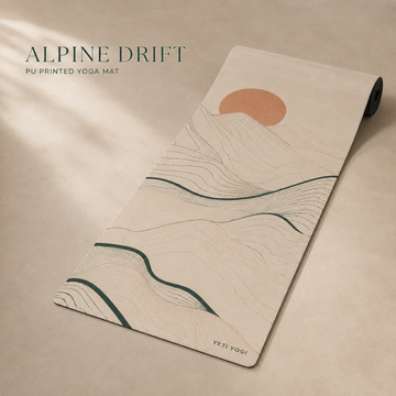 YETI YOGI Alpine Drift 6 mm PU natural rubber yoga mat – Hero