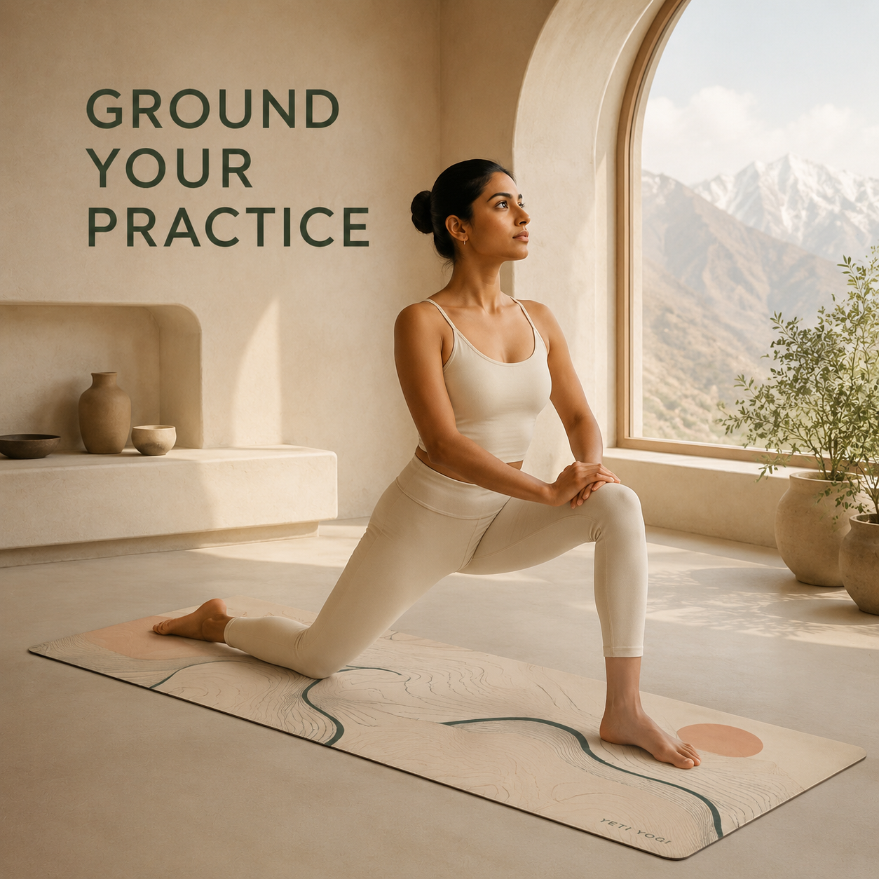 YETI YOGI Alpine Drift 6 mm PU yoga mat – Lifestyle use