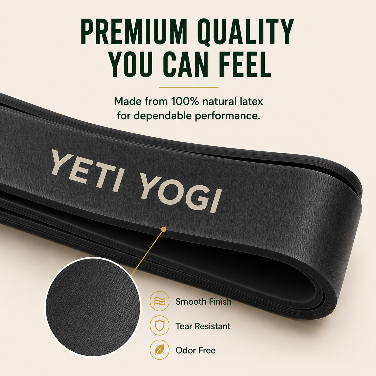 YETI YOGI Black resistance band infographic 4