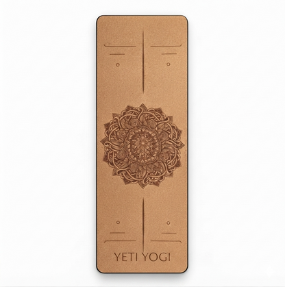 YETI YOGI Cork Yoga Mat full top view