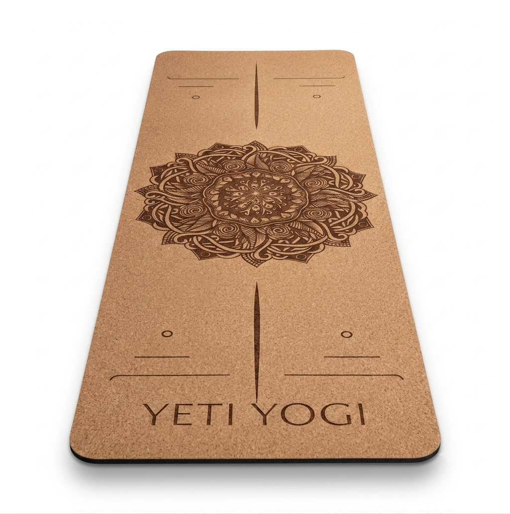 YETI YOGI Cork Yoga Mat angled product view