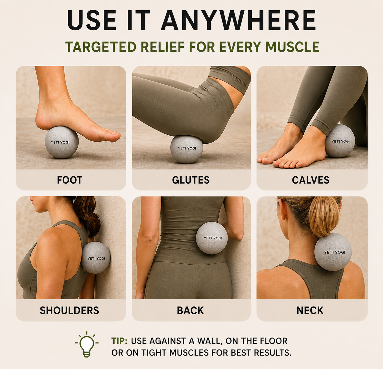 Focus trigger point ball targeted muscle use areas