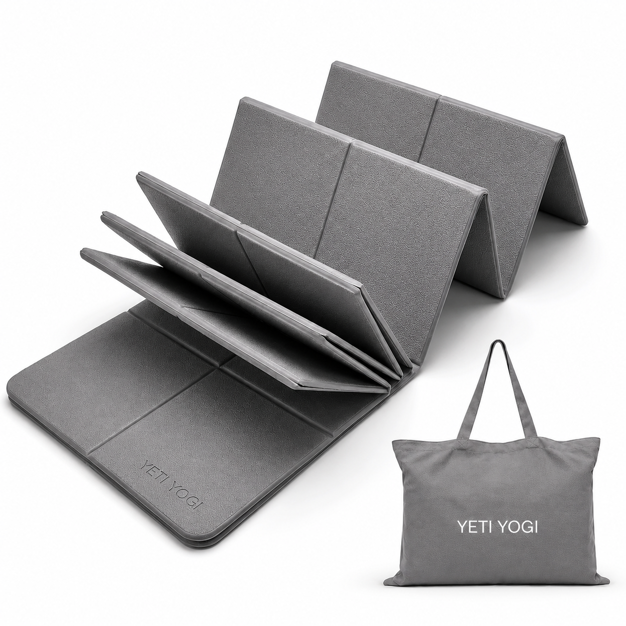Foldable TPE travel yoga mat folding design